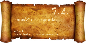Tombácz Levente névjegykártya